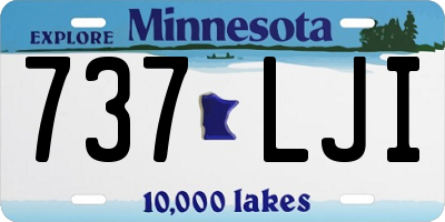 MN license plate 737LJI
