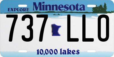 MN license plate 737LLO