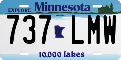 MN license plate 737LMW
