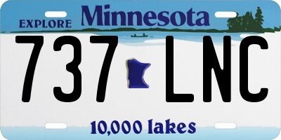 MN license plate 737LNC