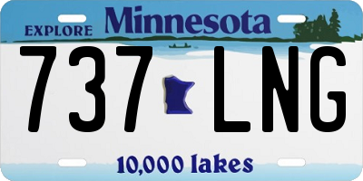 MN license plate 737LNG