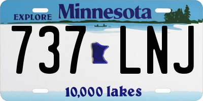 MN license plate 737LNJ