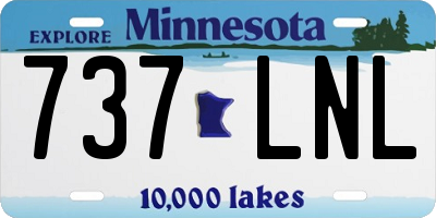 MN license plate 737LNL