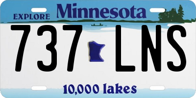MN license plate 737LNS