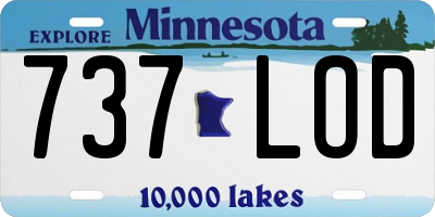 MN license plate 737LOD