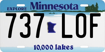 MN license plate 737LOF