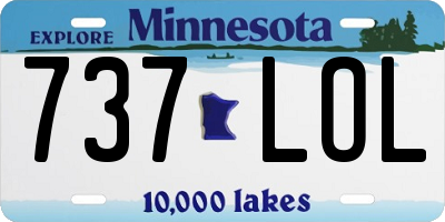 MN license plate 737LOL