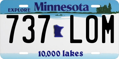 MN license plate 737LOM