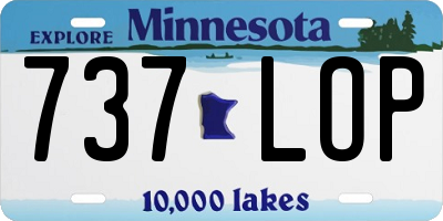 MN license plate 737LOP