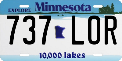 MN license plate 737LOR