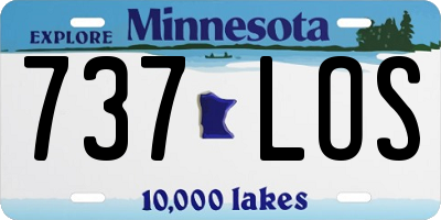 MN license plate 737LOS