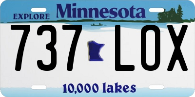 MN license plate 737LOX