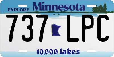 MN license plate 737LPC