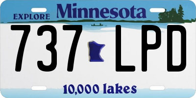 MN license plate 737LPD