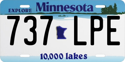 MN license plate 737LPE