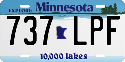 MN license plate 737LPF