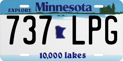 MN license plate 737LPG