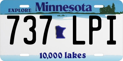MN license plate 737LPI