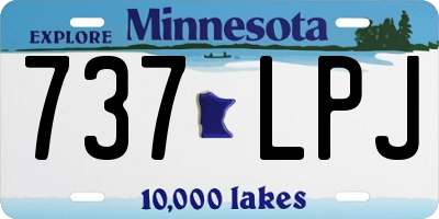 MN license plate 737LPJ