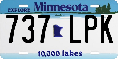 MN license plate 737LPK