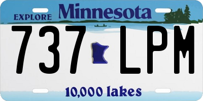 MN license plate 737LPM