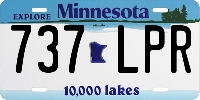 MN license plate 737LPR