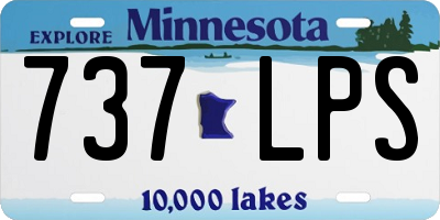 MN license plate 737LPS