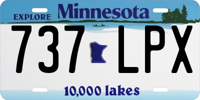 MN license plate 737LPX