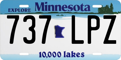 MN license plate 737LPZ