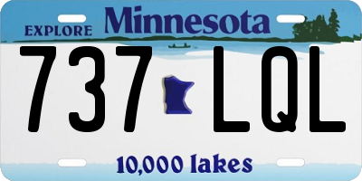 MN license plate 737LQL