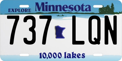 MN license plate 737LQN