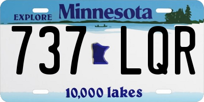 MN license plate 737LQR