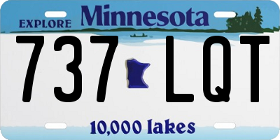 MN license plate 737LQT