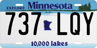MN license plate 737LQY