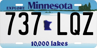 MN license plate 737LQZ
