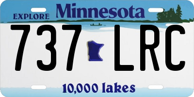 MN license plate 737LRC