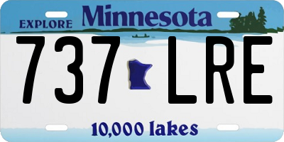 MN license plate 737LRE