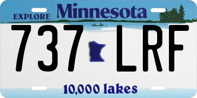 MN license plate 737LRF