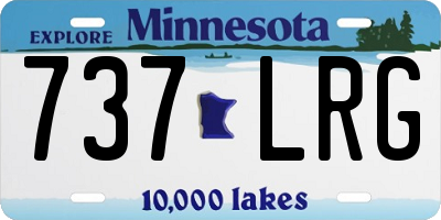 MN license plate 737LRG