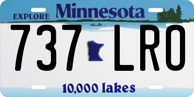 MN license plate 737LRO