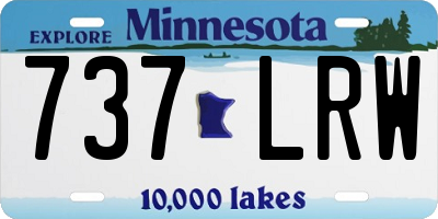 MN license plate 737LRW