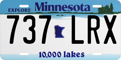 MN license plate 737LRX
