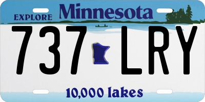 MN license plate 737LRY