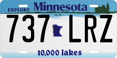 MN license plate 737LRZ