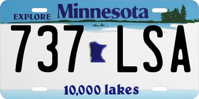 MN license plate 737LSA