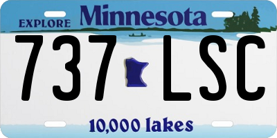 MN license plate 737LSC