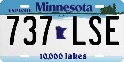 MN license plate 737LSE