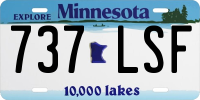 MN license plate 737LSF