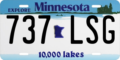 MN license plate 737LSG