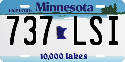 MN license plate 737LSI